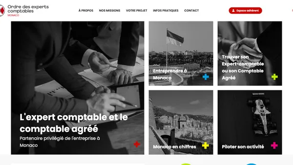 Ordre des Experts-Comptables de Monaco : site institutionnel et espace membres